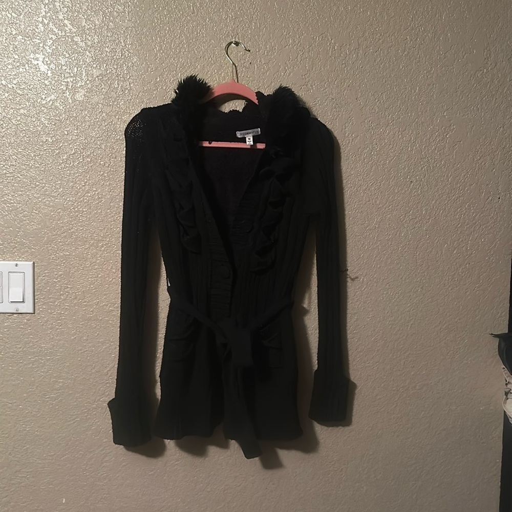 Roommates Black Textured Jacket